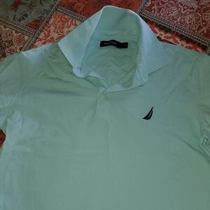 Nautica Men's Mint Green Polo Shirt